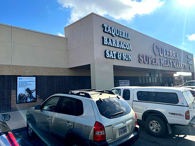 Blue Cross Blue Shield Advertised at Hispanic/Latinx Grocery Stores