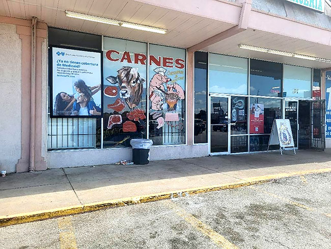 Advertising by Blue Cross Blue Shield on Hispanic/Latinx Grocery Stores