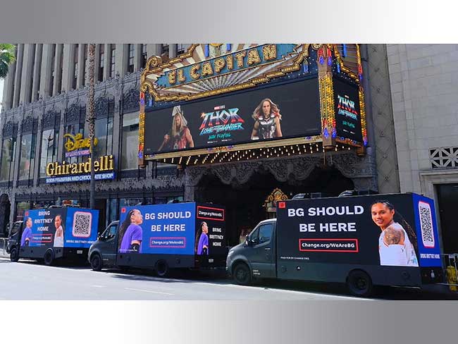 Digital Mobile Billboard Truck for Brittney Griner