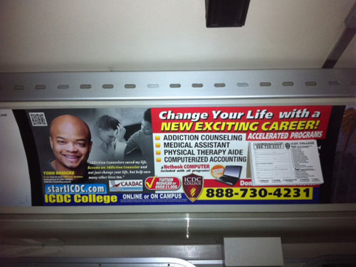 Interior Display Bus Advertising with Take One 1