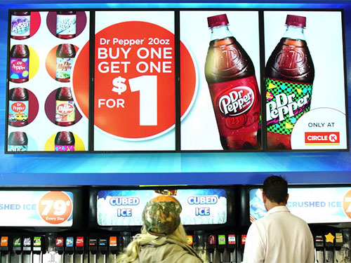 Digital Convenience Store Overhead Advertising 1