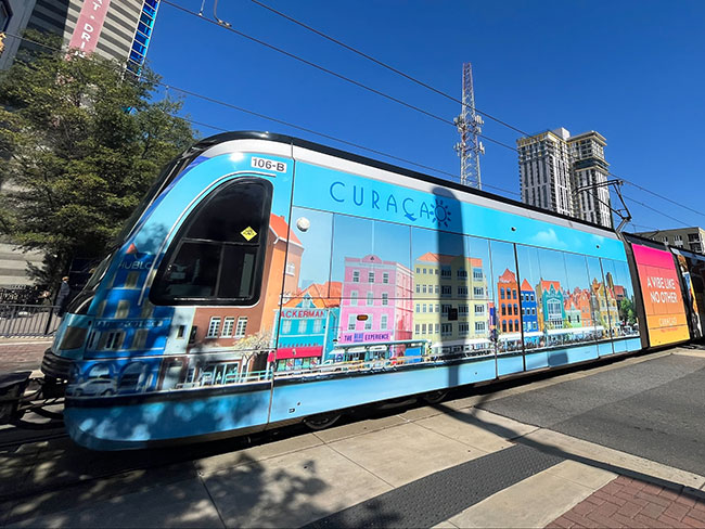 Curacao Train-Rail Wrap Advertising