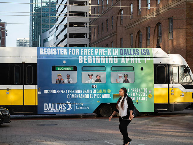 DISD Train-Rail Advertising