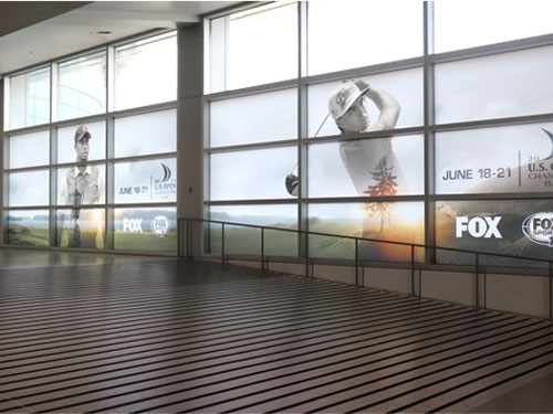 Airport Advertising Glass Cling