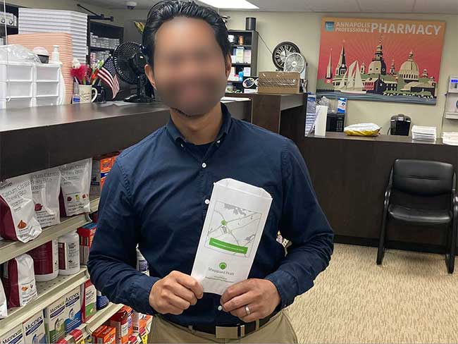 Hospital Advertised on Branded Pharmacy Bags