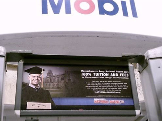 Army National Guard Gas Station Advertising