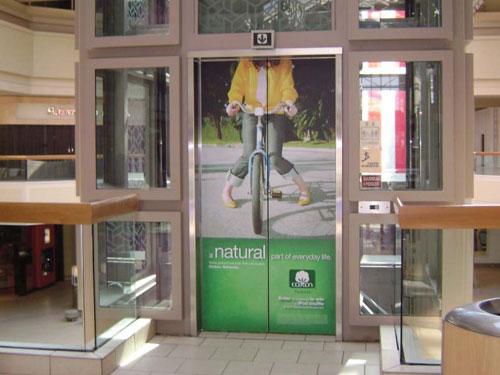 Mall Elevator Wrap Ads 1
