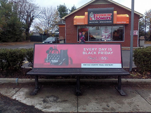 New York City Bench Advertising