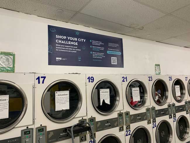 NYC Small Business Laundromat Advertising