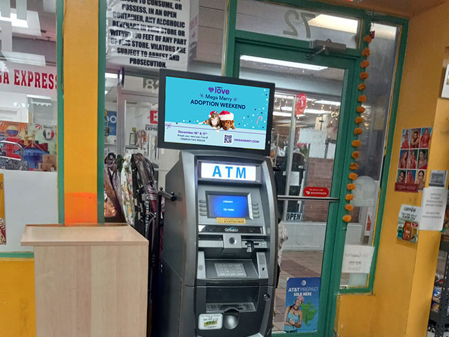 Petco Love Digital Out of Home DOOH Ad on ATM