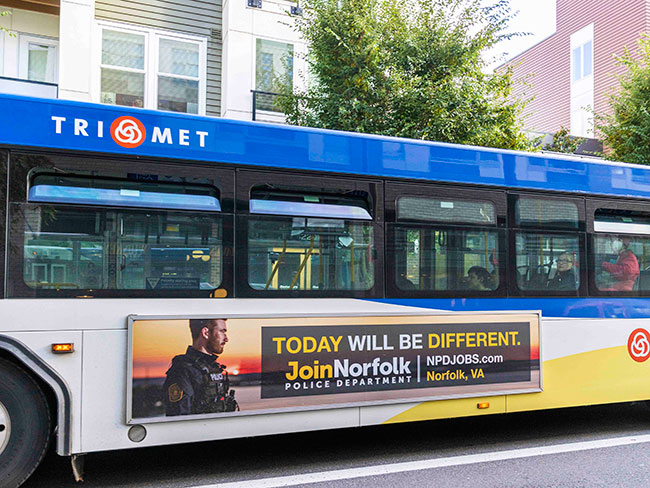 Police Hiring/Recruitment Transit City Bus Ads