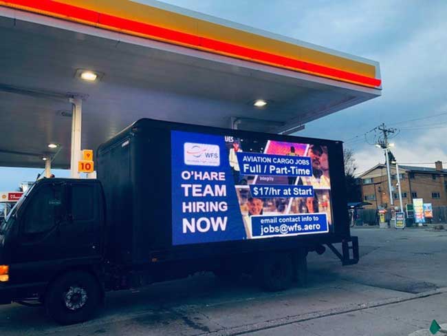 Hiring and Recruiting Mobile Billboard Truck Advertising