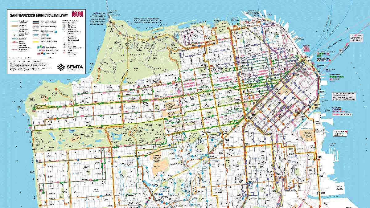 San Francisco Bus Routes Map
