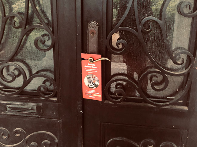 Starship Door Hanger Advertising
