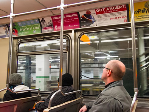 Train Horizontal Interior Car Card Advertising 1