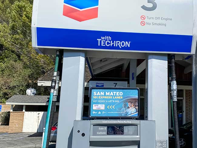 Transportation Dept Gas Station Pump Top Advertising